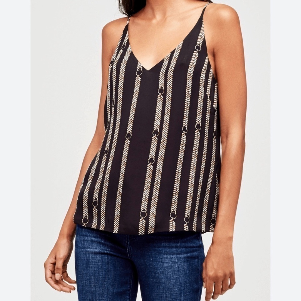 L’Agence Chain Print Silk Tank Size XS